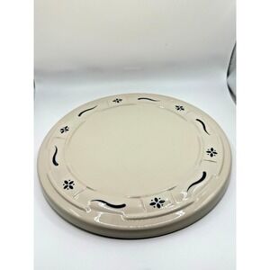 Vintage Longaberger Pottery 8.5" Trivet Plate Woven Traditions Classic Blue